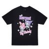 Aux Femmes Aéropostale T-Shirts | T-Shirt Decontracte Graphique Kuromi My Melody Noir