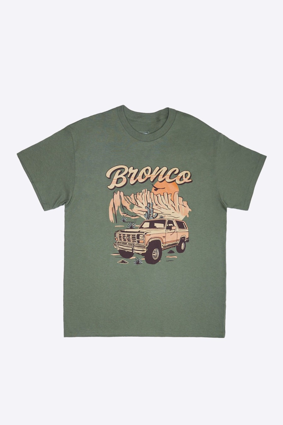 Aux Femmes Notes bleues T-Shirts Graphiques | T-Shirt Petit Ami Graphique Ford Bronco Vert Fonce