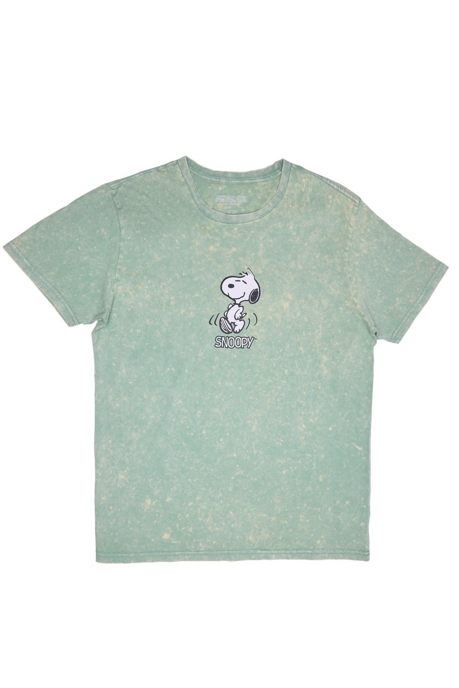 Pour Des Hommes Aéropostale Culture Pop | T-Shirt Delave A L'Acide Graphique Peanuts Snoopy Jade