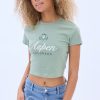 Aux Femmes Notes bleues Destination | Aspen Colorado Graphique T-Shirts Bebe Sage