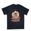 Aux Femmes Notes bleues Culture Pop | T-Shirt Petit Ami Graphique Walt Disney Mickey Mouse Noir