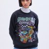 Aux Femmes Aéropostale Moto | Scooby-Doo Racing 46 Sweat-Shirt Surdimensionne A Col Ras Du Cou Noir