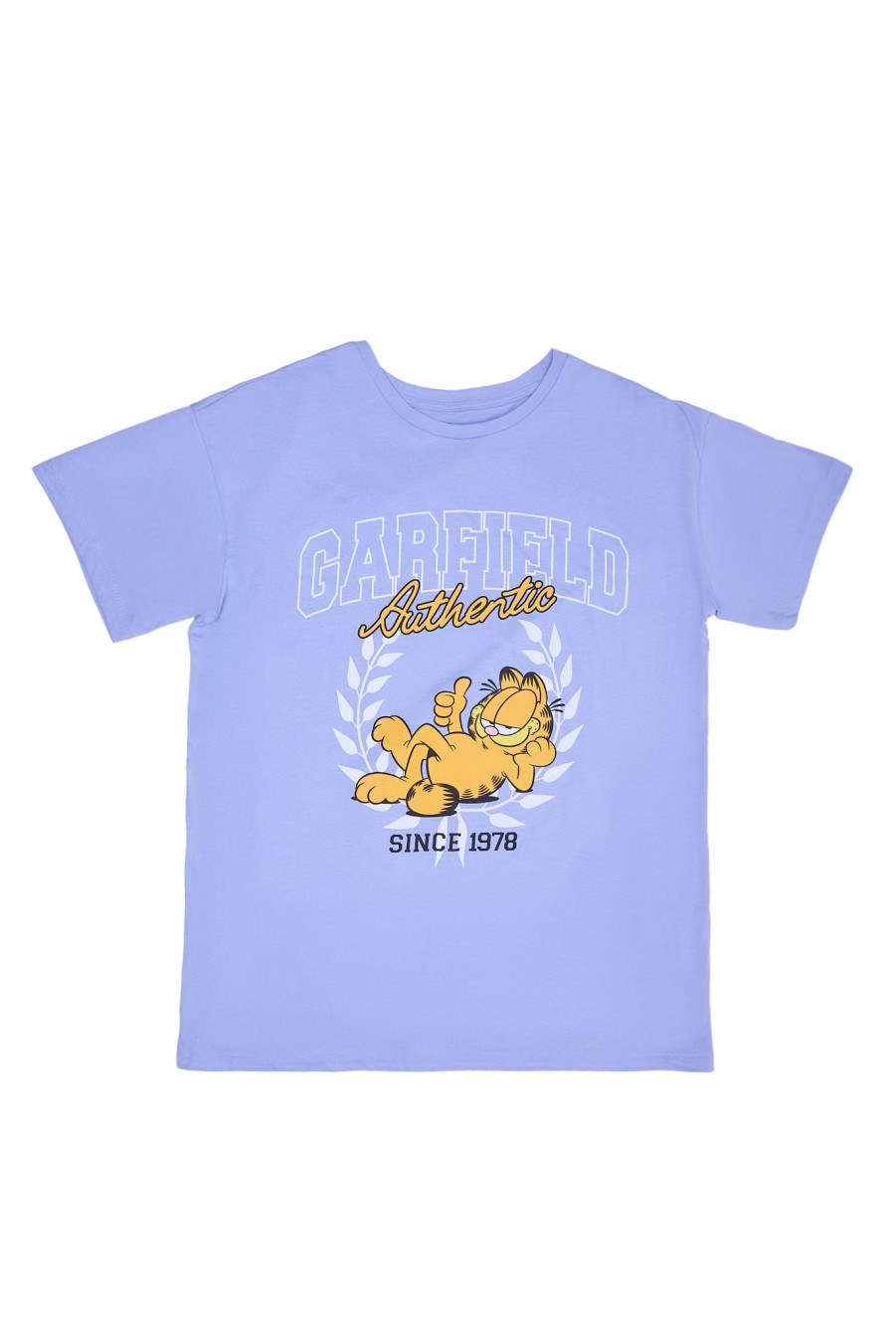 Aux Femmes Aéropostale Culture Pop | T-Shirt Decontracte A Imprime Garfield Athletics Un Jean Bleu