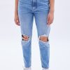 Aux Femmes Aéropostale | Jean Mom Taille Haute Aero Premium Air Bleu Denim Moyen