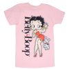 Aux Femmes Notes bleues T-Shirts Graphiques | T-Shirt Decontracte A Motif Chiot Betty Boop Rose Clair