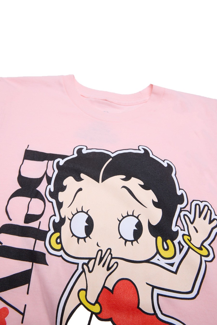 Aux Femmes Notes bleues T-Shirts Graphiques | T-Shirt Decontracte A Motif Chiot Betty Boop Rose Clair