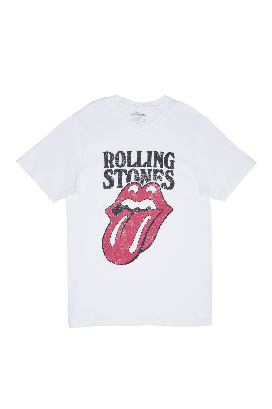 Aux Femmes Aéropostale T-Shirts Graphiques | T-Shirt Decontracte Graphique Des Rolling Stones Blanc