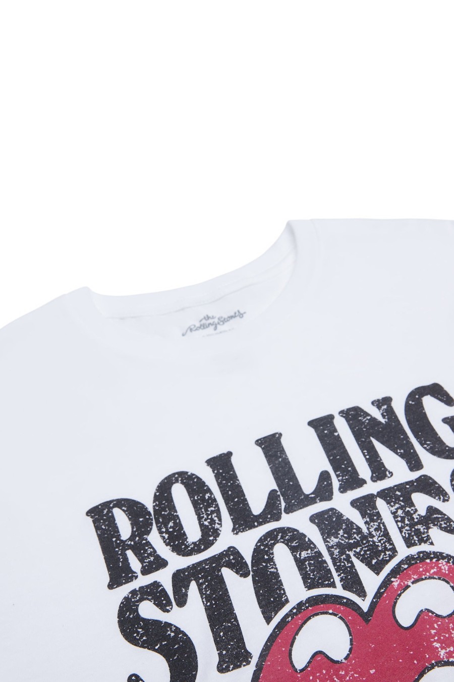 Aux Femmes Aéropostale T-Shirts Graphiques | T-Shirt Decontracte Graphique Des Rolling Stones Blanc