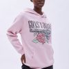 Aux Femmes Aéropostale Musique | Guns N' Roses - Sweat A Capuche Surdimensionne Avec Motif Graphique Rose Clair