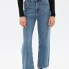 Aux Femmes Notes bleues | Jean Mom Ample Taille Tres Haute Bleu Denim Moyen