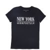 Aux Femmes Aéropostale T-Shirts | T-Shirt Classique Graphique Aeropostale New York Noir