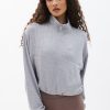 Aux Femmes Notes bleues Hauts | Sweat-Shirt Zippe En Molleton Ultra Doux