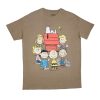 Aux Femmes Aéropostale T-Shirts | Peanuts Snoopy Family Graphic T-Shirt Decontracte Vert Chasseur