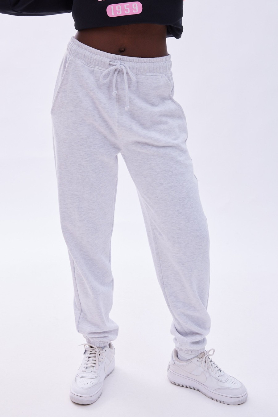 Aux Femmes Notes bleues Les Pantalons De Survetement | Pantalon De Jogging Boyfriend Taille Haute