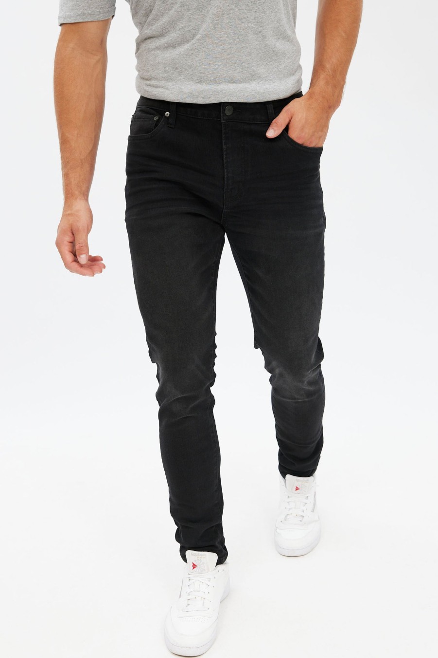 Pour Des Hommes Aéropostale Jeans | Jean Skinny Aero Athletique Charbon