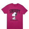 Aux Femmes Aéropostale T-Shirts | T-Shirt Decontracte Graphique Snoopy Peanuts Fuchsia