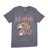 Aux Femmes Aéropostale Musique | T-Shirt Decontracte Graphique Def Leppard Charbon