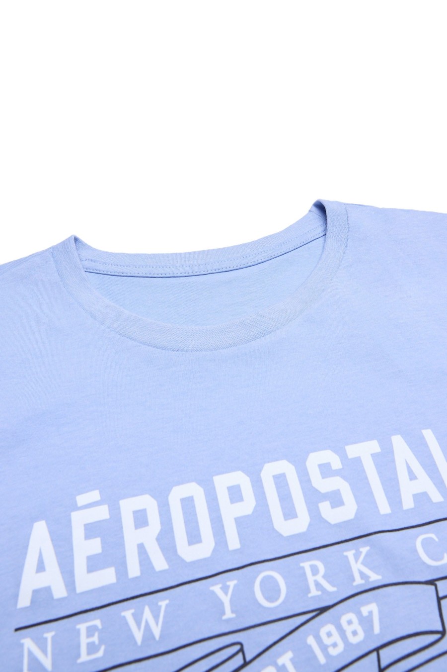 Aux Femmes Aéropostale Aeropostale | T-Shirt Classique Graphique De Banniere Aeropostale Un Jean Bleu