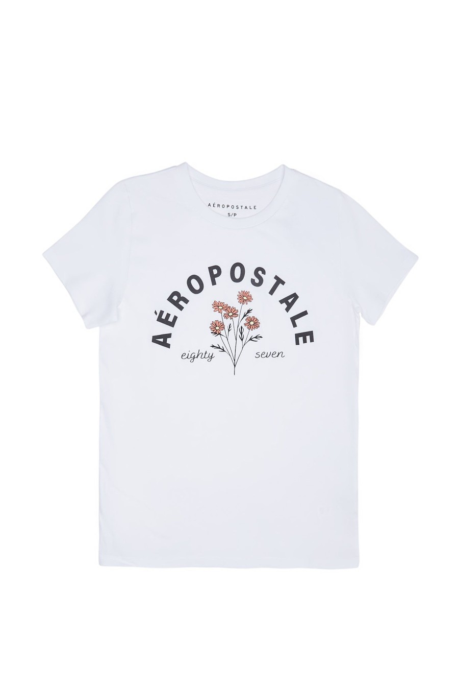 Aux Femmes Aéropostale T-Shirts Graphiques | Aeropostale Bouquet Graphic T-Shirt Classique Blanc