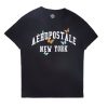 Aux Femmes Aéropostale T-Shirts | T-Shirt Boyfriend Graphique Aeropostale New York Papillons Noir