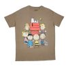 Aux Femmes Aéropostale Culture Pop | Peanuts Snoopy Family Graphic T-Shirt Decontracte Vert Chasseur