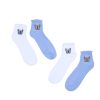 Aux Femmes Notes bleues Chaussettes | Lot De 2 Paires De Chaussettes Demi-Equipage Imprimees