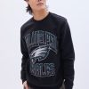 Pour Des Hommes Aéropostale Des Sports | Sweat-Shirt Ras Du Cou Graphique Des Eagles De Philadelphie Noir