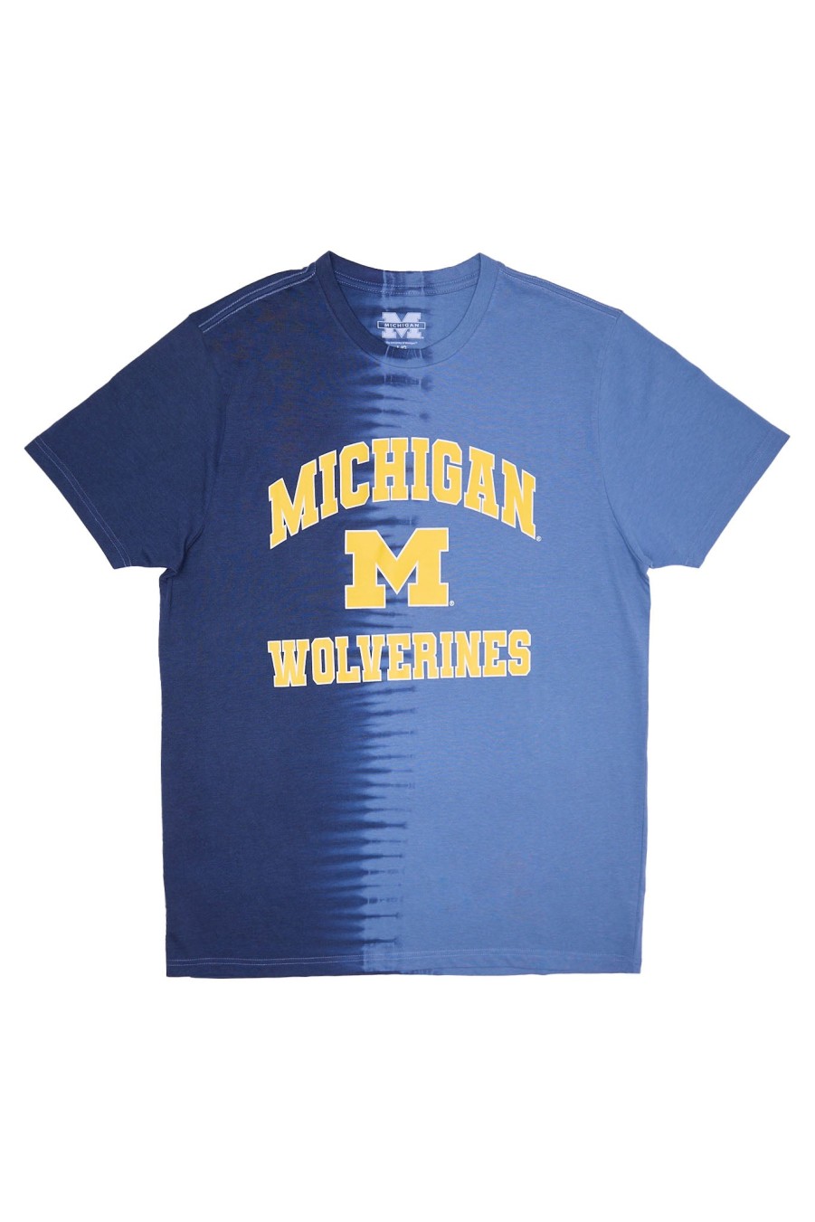 Pour Des Hommes Aéropostale Des Sports | T-Shirt Tie-Dye Fendu Graphique Michigan Wolverines Marine