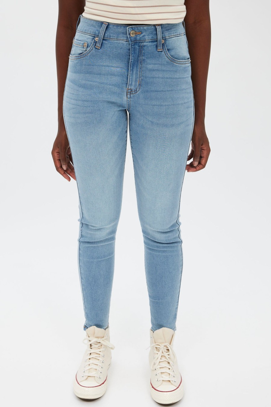 Aux Femmes Aéropostale | Jegging Aero Tres Extensible A Taille Haute Bleu Denim Moyen