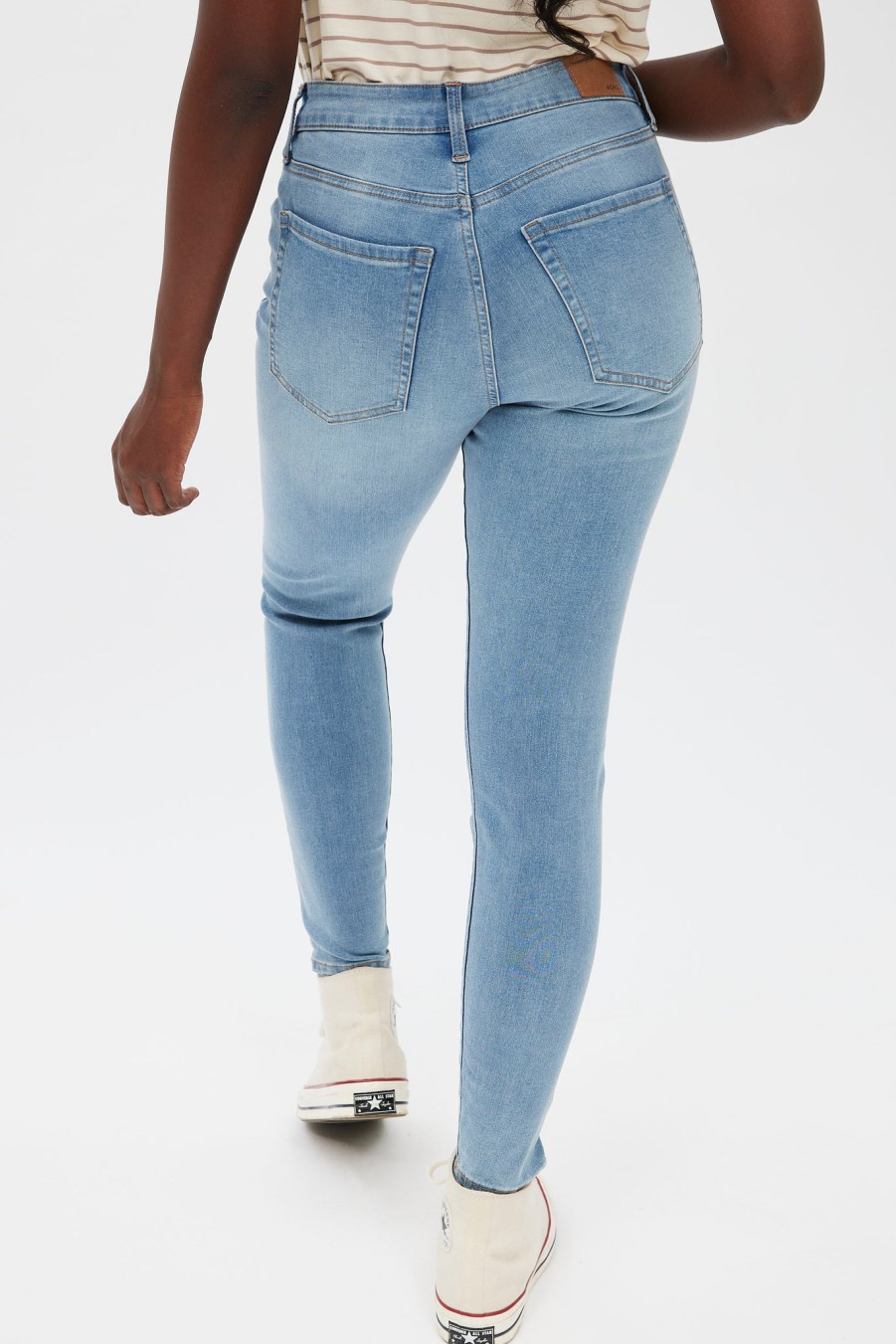 Aux Femmes Aéropostale | Jegging Aero Tres Extensible A Taille Haute Bleu Denim Moyen