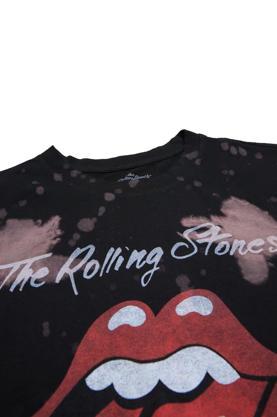 Pour Des Hommes Aéropostale T-Shirts Graphiques | T-Shirt Delave Graphique The Rolling Stones Noir