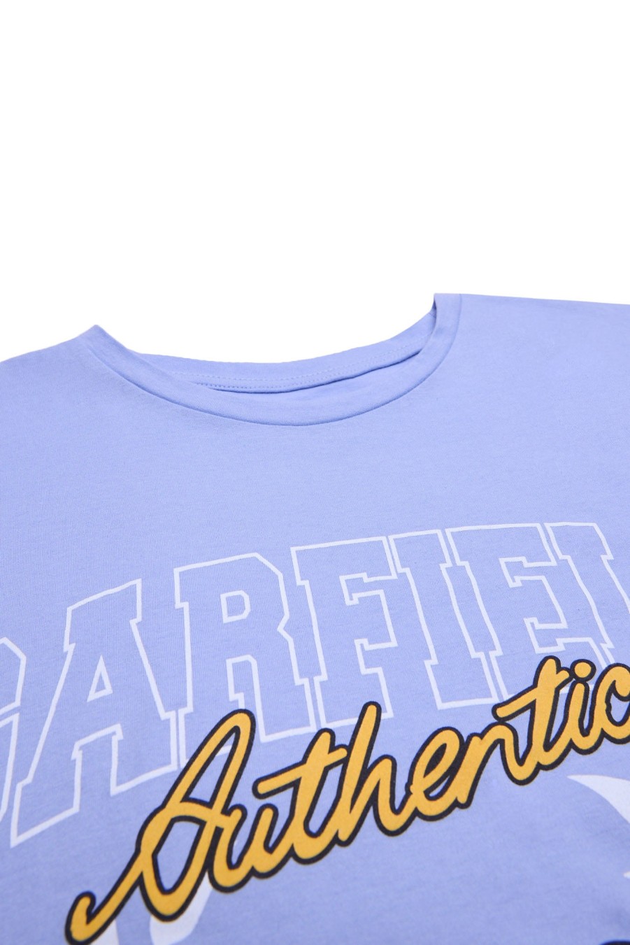 Aux Femmes Aéropostale T-Shirts Graphiques | T-Shirt Decontracte A Imprime Garfield Athletics Un Jean Bleu