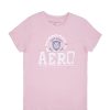 Aux Femmes Aéropostale T-Shirts | T-Shirt Classique Graphique Aeropostale Crest Rose