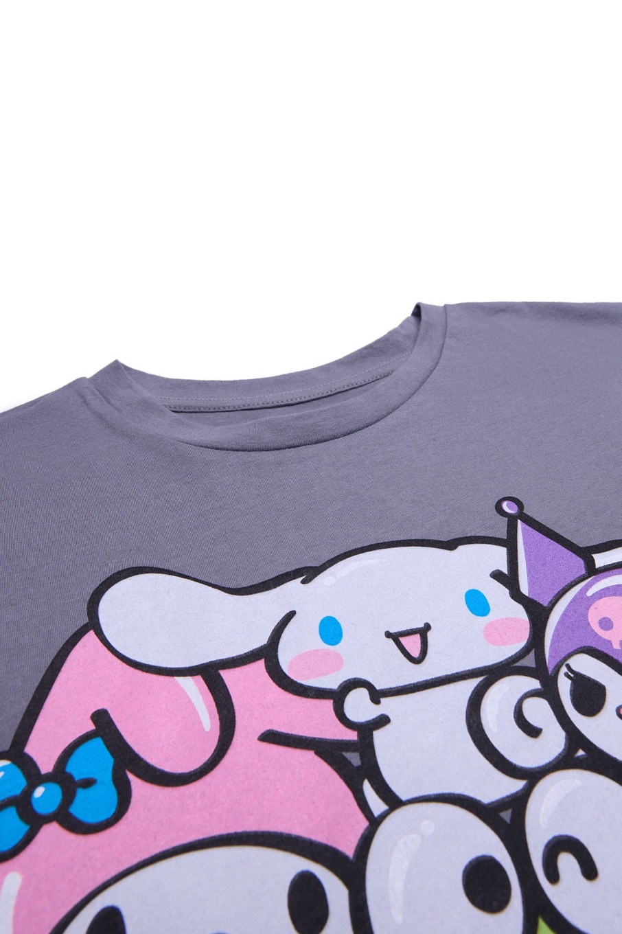 Aux Femmes Aéropostale T-Shirts Graphiques | T-Shirt Decontracte Graphique Hello Kitty Et Ses Amis Gris Fonce