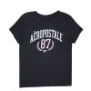 Aux Femmes Aéropostale T-Shirts Graphiques | T-Shirt Classique Graphique Aero 87 Nyc Crest Noir