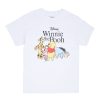 Aux Femmes Notes bleues T-Shirts Graphiques | Disney Winnie L'Ourson T-Shirt Petit Ami Graphique Blanc