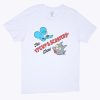 Pour Des Hommes Notes bleues Culture Pop | Le T-Shirt Graphique Simpsons Itchy And Scratchy Blanc