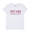 Aux Femmes Aéropostale T-Shirts Graphiques | T-Shirt Classique Graphique Aeropostale Nyc Blanc