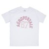 Aux Femmes Aéropostale T-Shirts | T-Shirt Petit Ami Graphique Ae Ropostale 87 Blanc