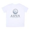 Aux Femmes Notes bleues T-Shirts Graphiques | T-Shirt Petit Ami Graphique Aspen Colorado Blanc