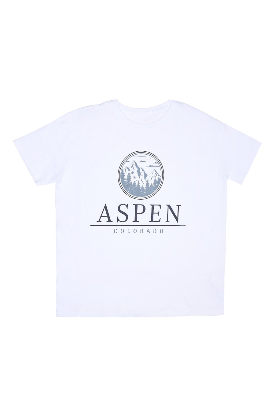 Aux Femmes Notes bleues T-Shirts Graphiques | T-Shirt Petit Ami Graphique Aspen Colorado Blanc