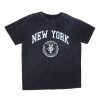 Aux Femmes Notes bleues T-Shirts | T-Shirt Petit Ami Graphique Avec Ecusson De La Ville De New York Rincage Noir