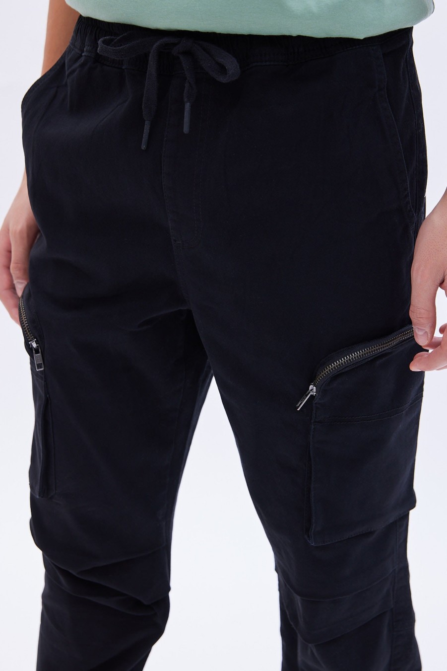 Pour Des Hommes Aéropostale Cargaisons | Pantalon De Jogging Cargo Zippe Aero Relaxed