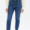 Aux Femmes Aéropostale Jeans | Jean Mom Taille Haute Aero Premium Air Bleu Denim Fonce