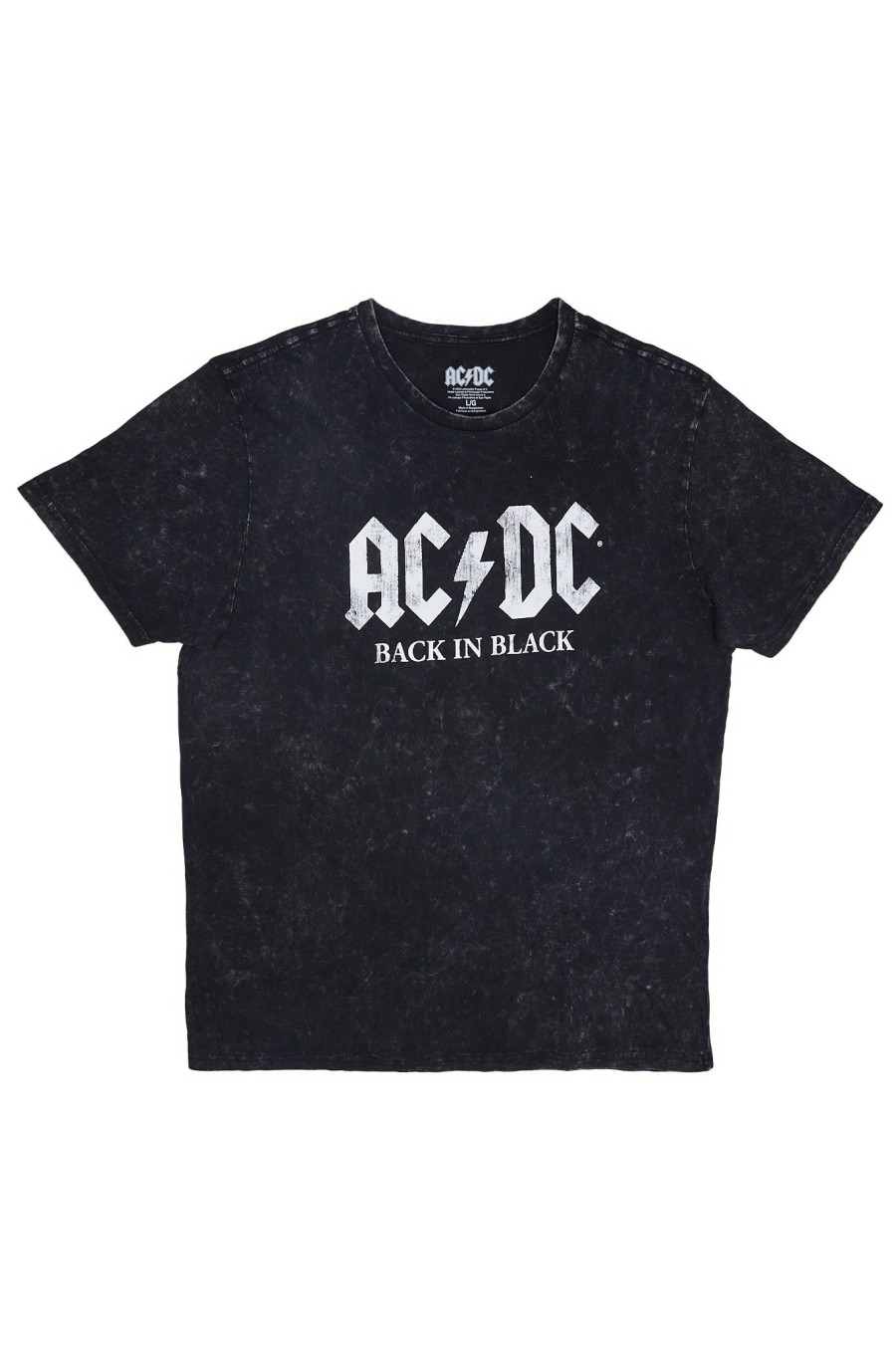 Pour Des Hommes Aéropostale Musique | T-Shirt Ac/Dc Back In Graphic Delave A L'Acide Noir