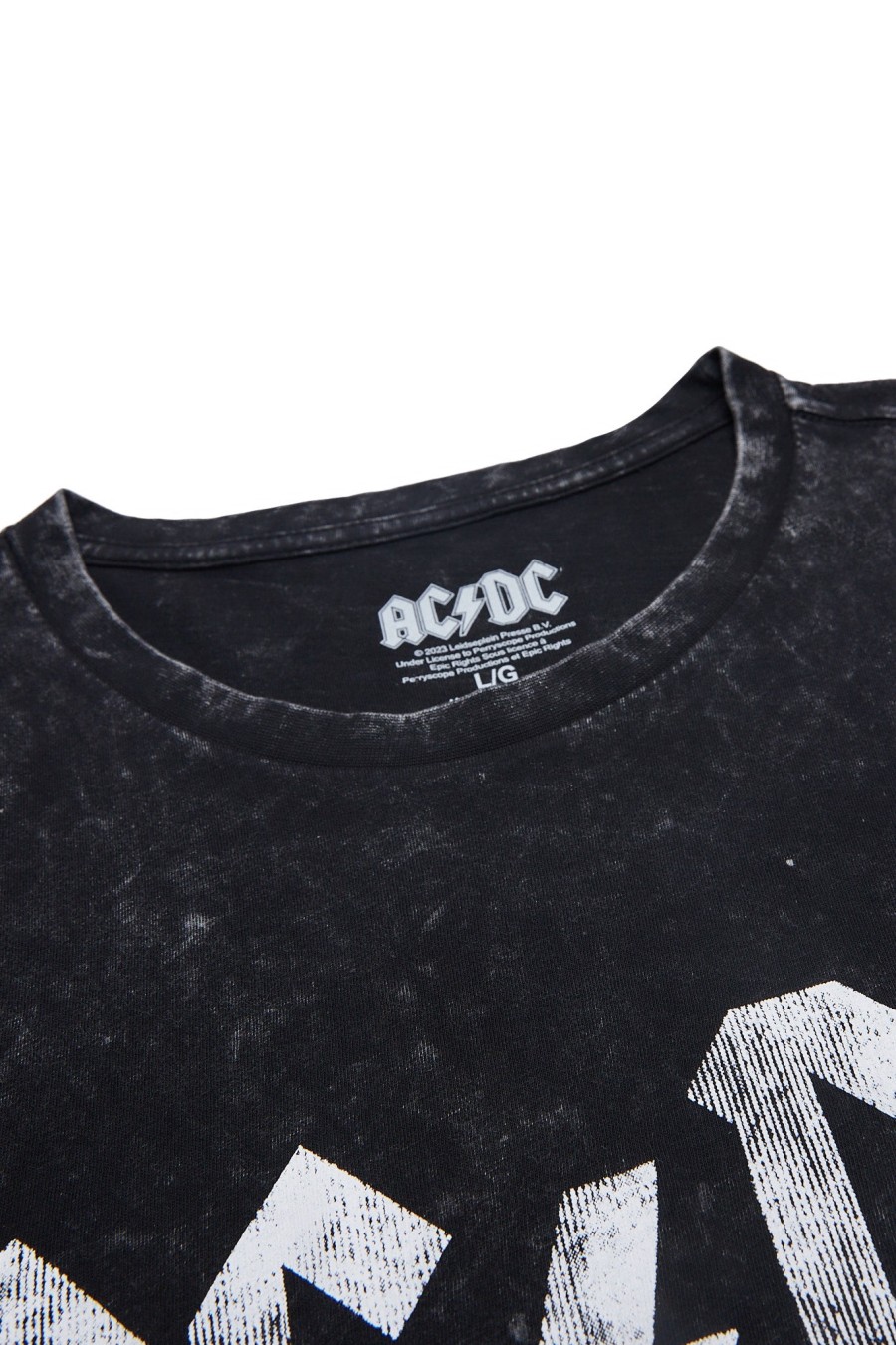 Pour Des Hommes Aéropostale Musique | T-Shirt Ac/Dc Back In Graphic Delave A L'Acide Noir