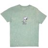 Pour Des Hommes Aéropostale T-Shirts Graphiques | T-Shirt Delave A L'Acide Graphique Peanuts Snoopy Jade