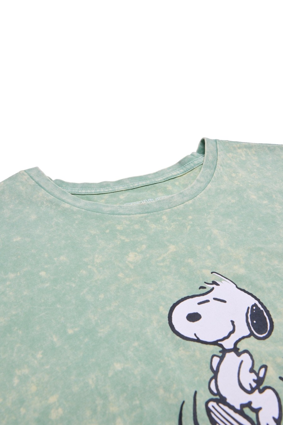 Pour Des Hommes Aéropostale T-Shirts Graphiques | T-Shirt Delave A L'Acide Graphique Peanuts Snoopy Jade