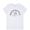 Aux Femmes Aéropostale T-Shirts | Aeropostale Bouquet Graphic T-Shirt Classique Blanc