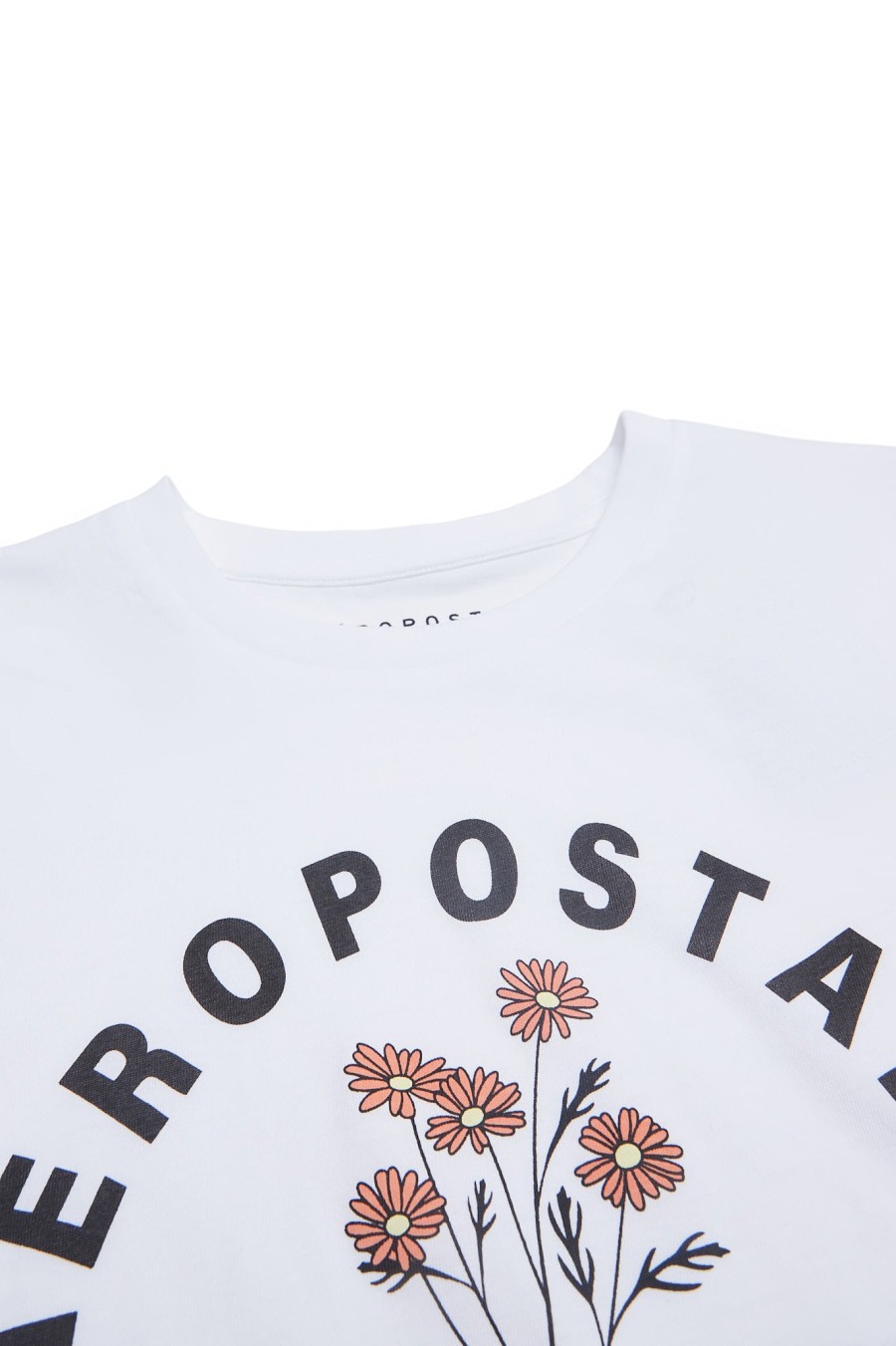 Aux Femmes Aéropostale T-Shirts | Aeropostale Bouquet Graphic T-Shirt Classique Blanc